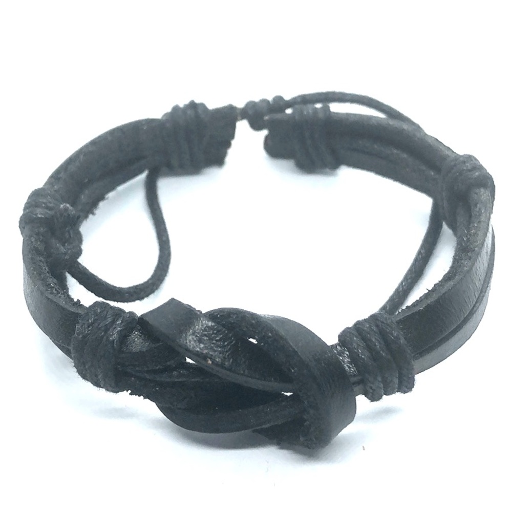 Black Leather Bracelet
